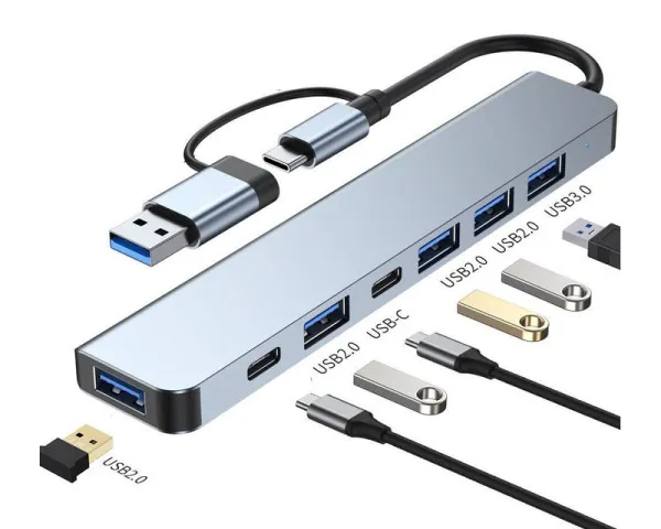 E-GREEN Adapter USB 3.0USB 3.1 tip C (M) - USB 3.0 + 3 x USB 2.0 + ...