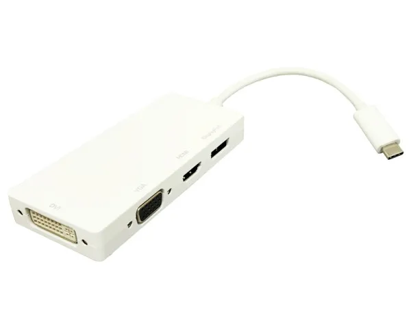 E-GREEN Adapter USB 3.1 tip C (M) - Display Port + HDMI + VGA + DVI...