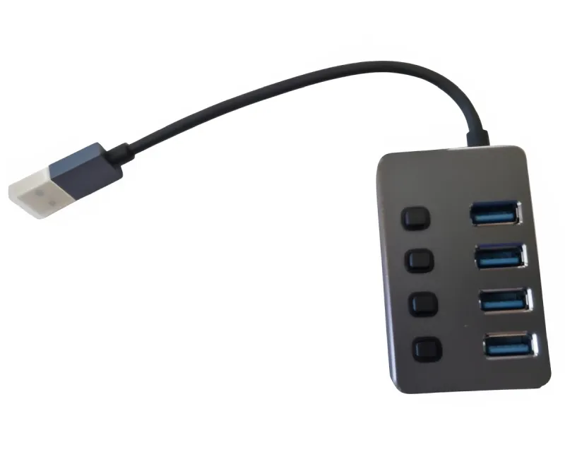 E-GREEN USB 3.0 - HUB Superbrzi 4port USB 3.0 sa prekidacima