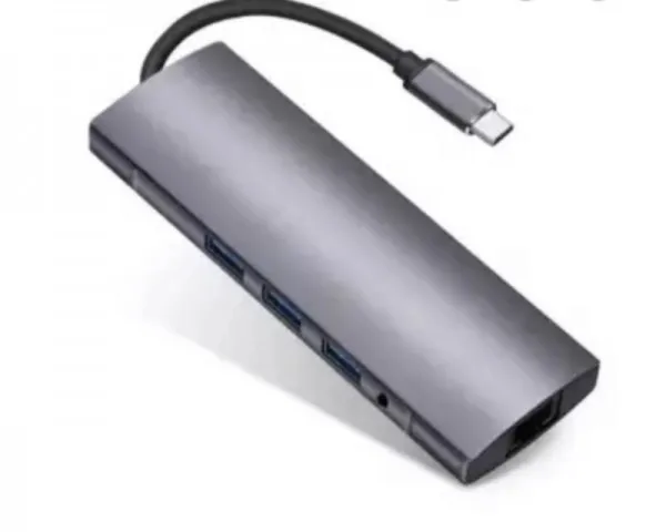 FAST ASIA Adapter-konvertor TIP-C na HDMI + 4XUSB 3.0 + TIP C + SDM...