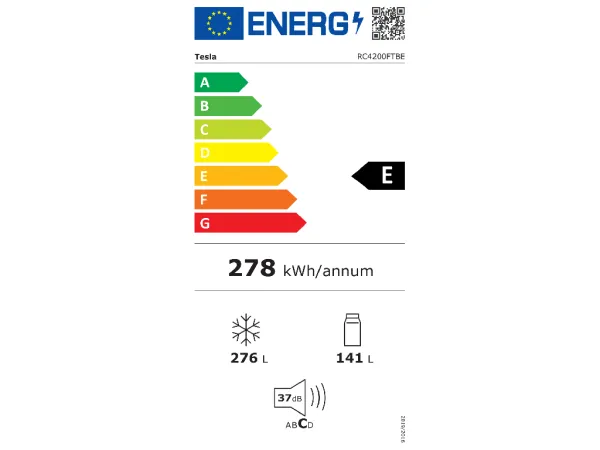 Frižider TESLA RC4200FTBE kombinovani Total NO Frost E67x70,3x185c...