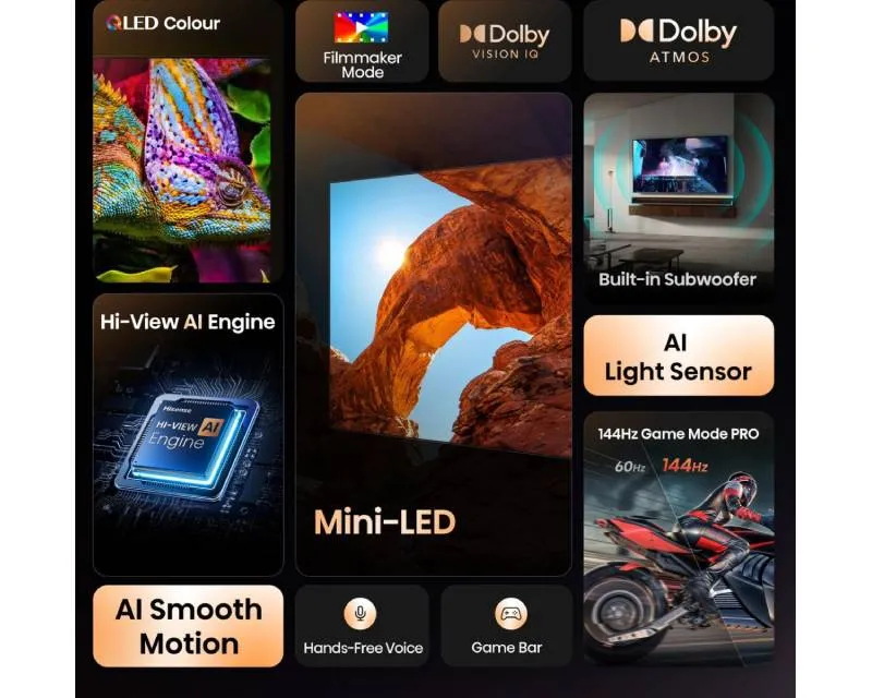 HISENSE 75 inča 75U7Q ULED Mini-LED 4K UHD Smart TV