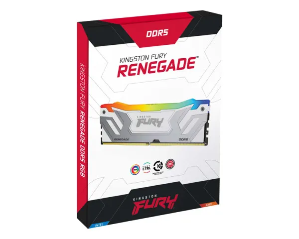 KINGSTON CUDIMM DDR5 24GB 8400MTs KF584CU40RWA-24 FURY Renegade Whi...