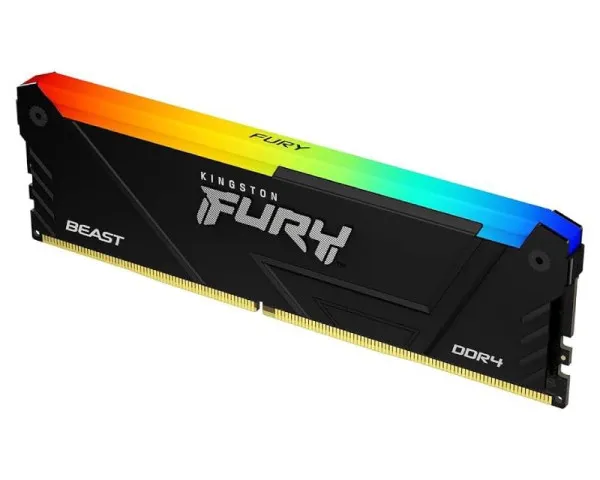 KINGSTON DIMM DDR4 16GB 3200MTs KF432C16BB12A16 FURY Beast RGB Blac...