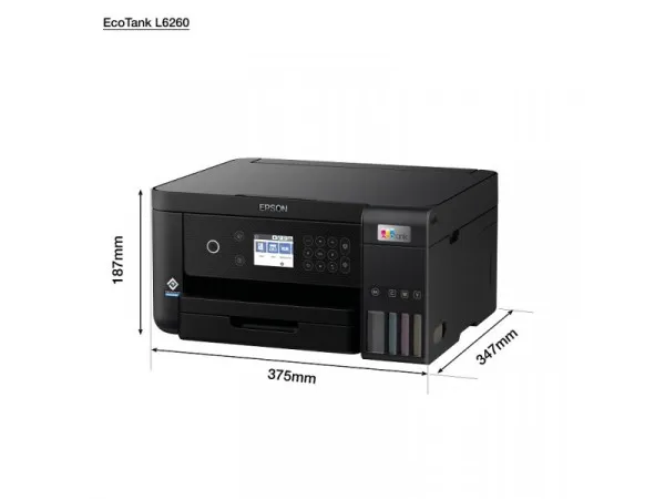 L6260 EcoTank, print-scan-copy, Color, A4, 4800X1200, LAN, Wi-Fi, D...