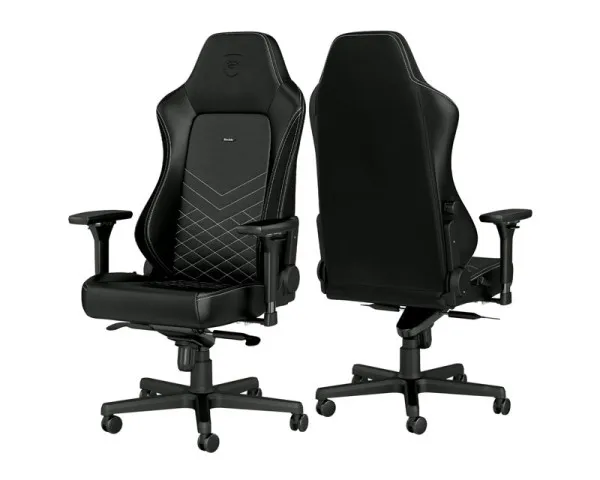 NOBLECHAIRS HERO Gaming stolica crno-platinum bela