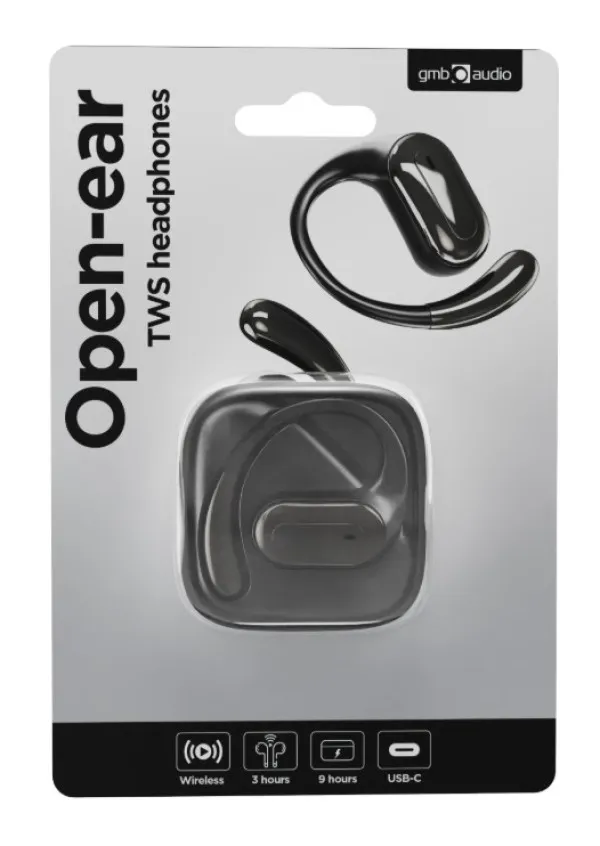 OWS-01-BK Gembird bluetooth V5 open-ear slusalice, TWS, black
