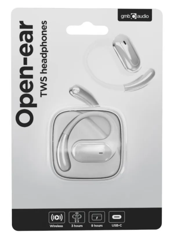 OWS-01-W Gembird bluetooth V5 open-ear slusalice, TWS, white