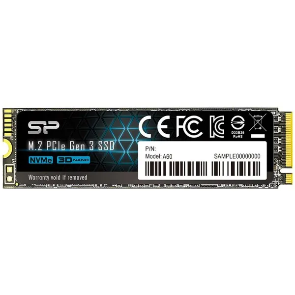 SILICON POWER A60 1TB SSD, M.2 2280, PCIe Gen3x4, SLC Cache, ReadWr...