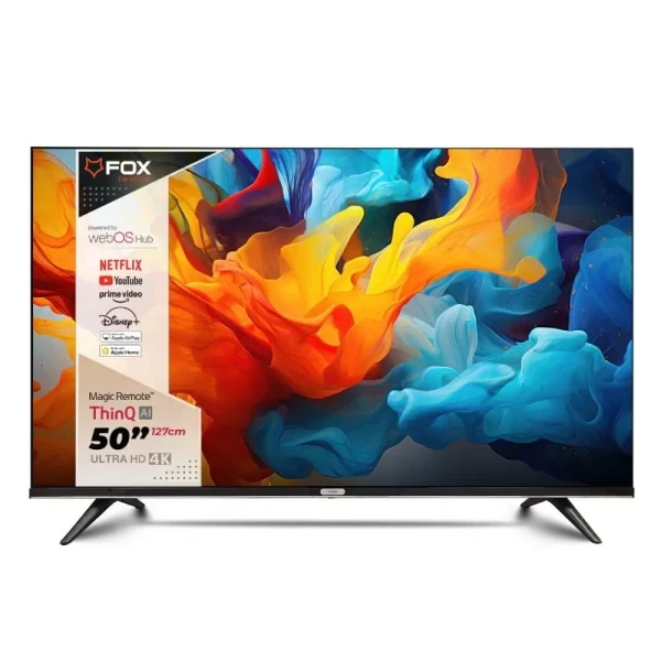 Smart  LED TV 50 FOX 50WOS626D 3840x21604KDVB-T2BluetoothWiFiMagic RemoteFramelesswebOS