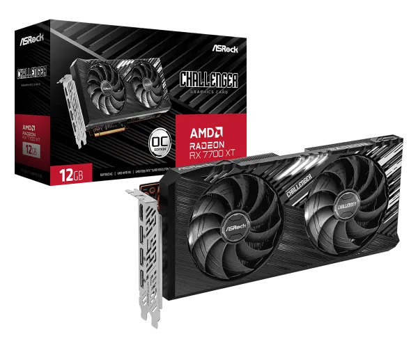 SVGA Asrock Radeon RX 7700 XT Challenger 12G GDDR6 OC, RX7700XT CL ...