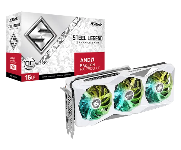 SVGA Asrock Radeon RX 7800 XT Steel Legend 16GB GDDR6 OC, RX7800XT ...