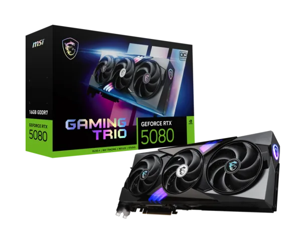 SVGA MSI RTX 5080 Gaming Trio OC 16GB GDDR7, V531-005R