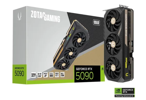 SVGA Zotac GeForce RTX 5090 SOLID 32GB GDDR7 512bit, ZT-B50900D-10P