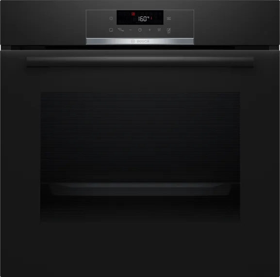 Series 4, Built-in oven with added steam function, 60 x 60 cm, Black, HQG572EB3