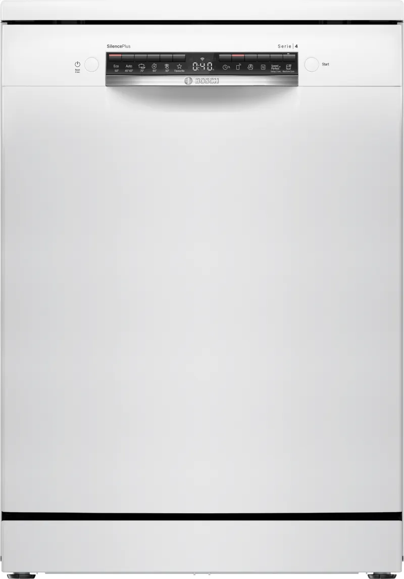 Series 4, free-standing dishwasher, 60 cm, White, SMS4EVW08E