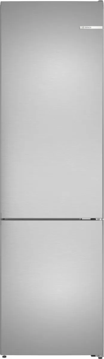 Series 4, free-standing fridge-freezer with freezer at bottom, 203.2 x 59.5 cm, Brushed steel (with anti-fingerprint), KGN39VICK