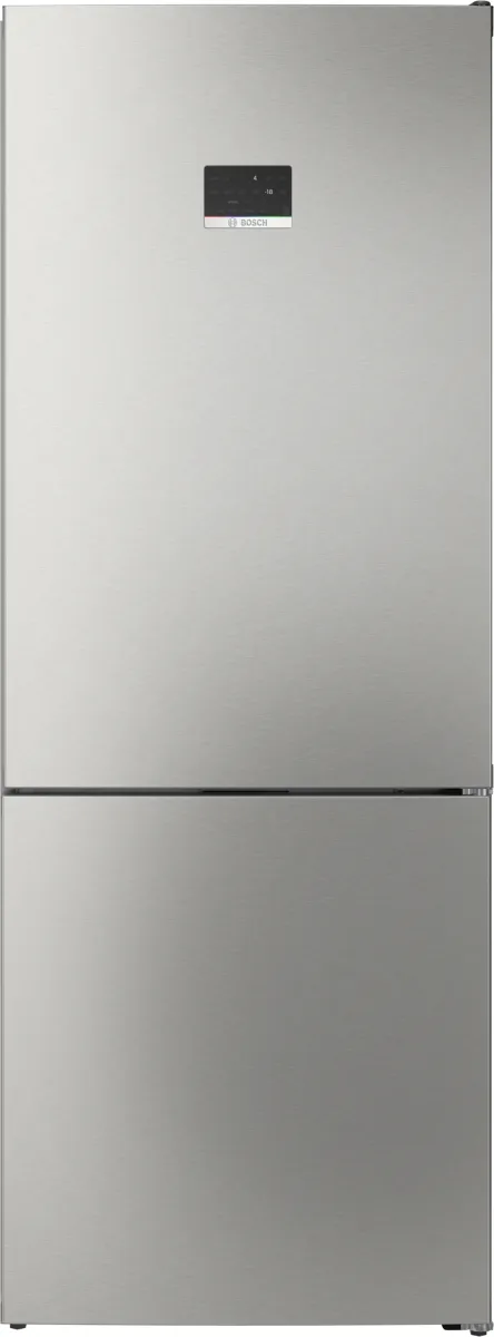 Series 4, free-standing fridge-freezer with freezer at bottom, 186.2 x 69.5 cm, Stainless steel, KGN56XIDK