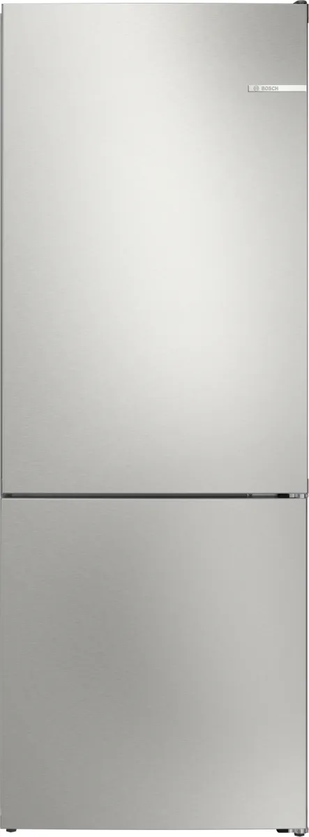 Series 4, free-standing fridge-freezer with freezer at bottom, 186.2 x 69.5 cm, Brushed steel (with anti-fingerprint), KGN56VPD0N