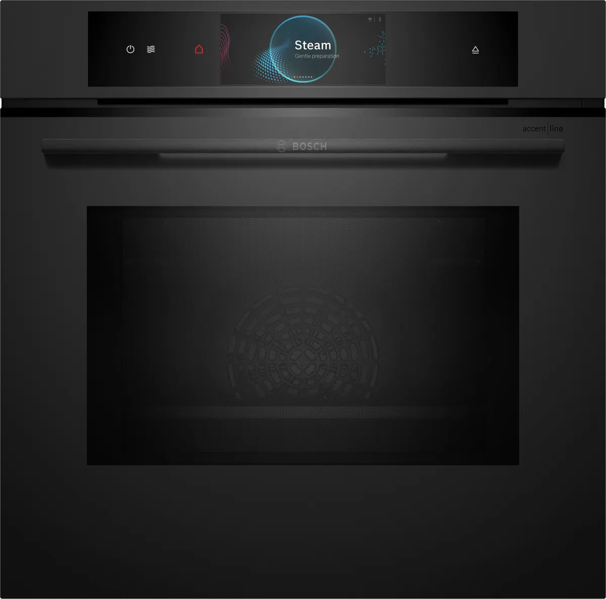 Ugradna rerna sa funkcijom mikrotalasa i funkcijom pečenja na pari accent line HNG978NM1 Serija 8 mat crna 60 x 60 cm