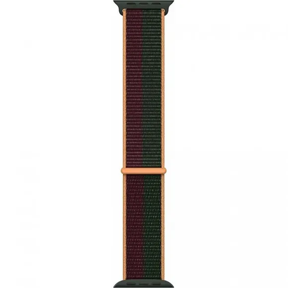 Apple Watch 45mm Band: Dark Cherry/Forest Green Sport Loop - Regular  (Seasonal Fall 2021)