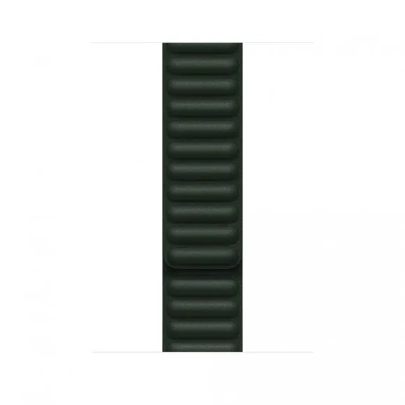 Apple Watch 45mm Band: Sequoia Green Leather Link - S/M