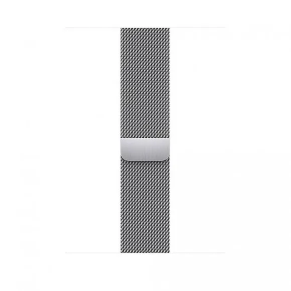 Apple Watch 45mm Band: Silver Milanese Loop