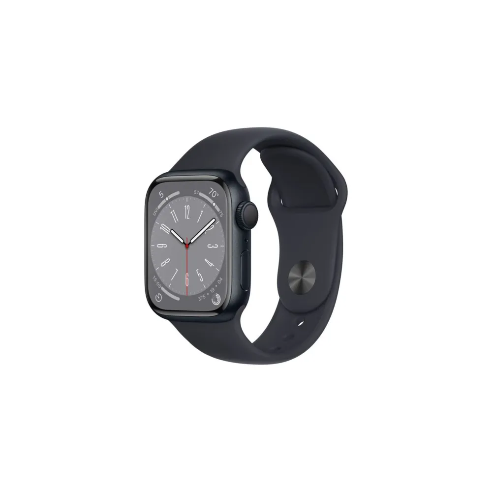 Apple Watch S8 GPS 41mm Midnight Aluminium Case with Midnight Sport Band - Regular