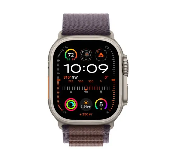 Apple Watch Ultra 2 GPS MRER3SE/A + Cellular, 49mm Titanium Case with Indigo Alpine Loop - Small