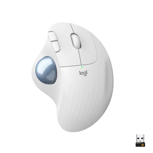 Logitech Bežični miš Ergo M575 miš + Bluetooth Trackball - Beli