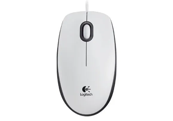 Logitech Žični miš M100 - Beli