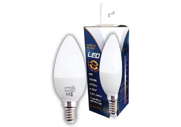 Lumax LED sijalica E14 / 6 W / 3000K