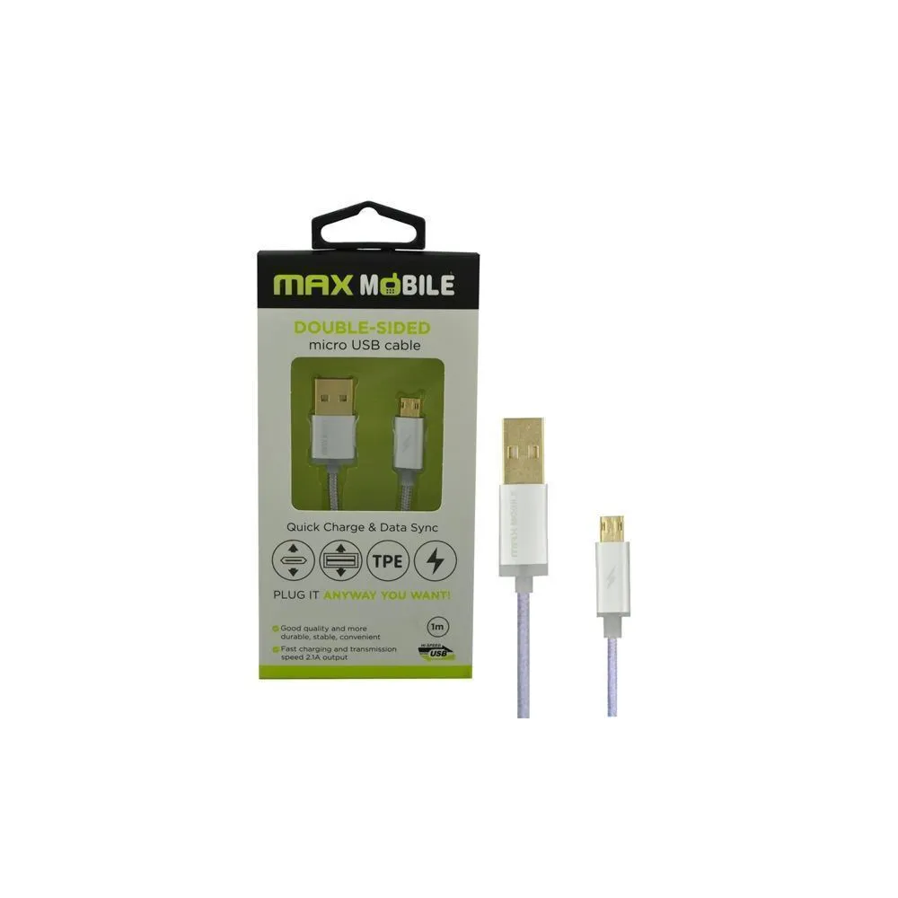 Max Mobile Kabl za brzo punjenje Double-sided micro USB 1 m