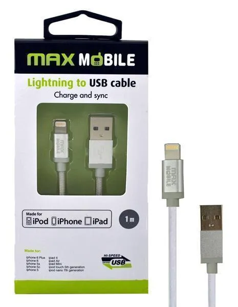 Max Mobile Kabl za iPhone MFI APPLE 1 m S - Beli