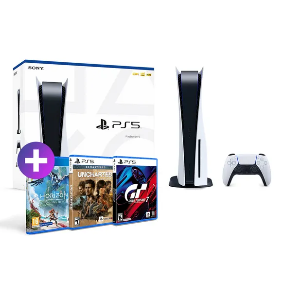 Playstation Konzola PS5+HOR+GT7+UNC