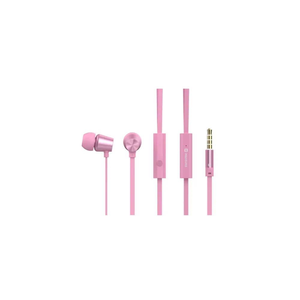 Swissten Žične Bubice DYNAMIC YS500 -Roze