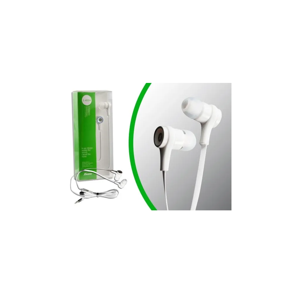 X WAVE Slušalice E 400M WHITE