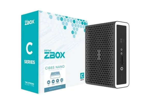 Zotac Mini PC ZBOX CI665 nano Barebone Intel Core i7-1165G7/2 x DDR4/6 Gbps 2,5" SATA/Intel Iris Xe