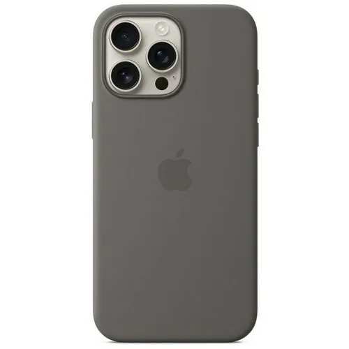 APPLE iPhone 16 Pro Max Silicone Case with MagSafe Stone Gray myyv3zm / a
