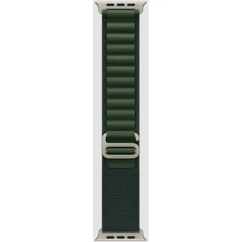APPLE Watch 49mm Loop Dark Green Alpine Loop - Medium - Natural Titanium Finish mxmv3zm / a
