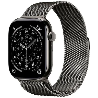 APPLE Watch S11 Cellular 42mm Slate Titanium Case with Slate Milanese Loop mf8u4rk/a