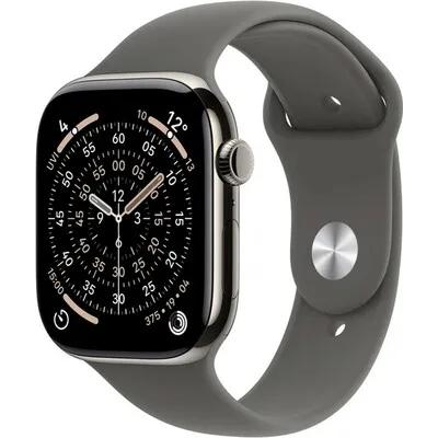 APPLE Watch S11 Cellular 46mm Natural Titanium Case with Stone Grey Sport Band - S/M mfcw4rk/a