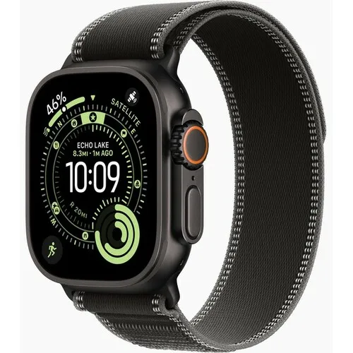 APPLE Watch Ultra 3 Cellular 49mm Black Titanium Case with Black / Charcoal Trail Loop - S / M mf1d4se / a
