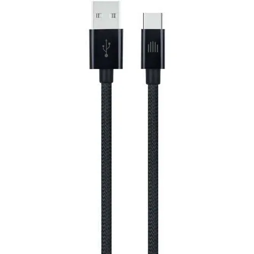 Dviced Cable USB-A to USB-C Nylon Textile 1,25m - Black DV120007