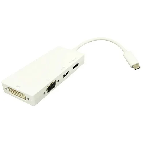 E-GREEN Adapter USB 3.1 tip C (M) - Display Port + HDMI + VGA (F)