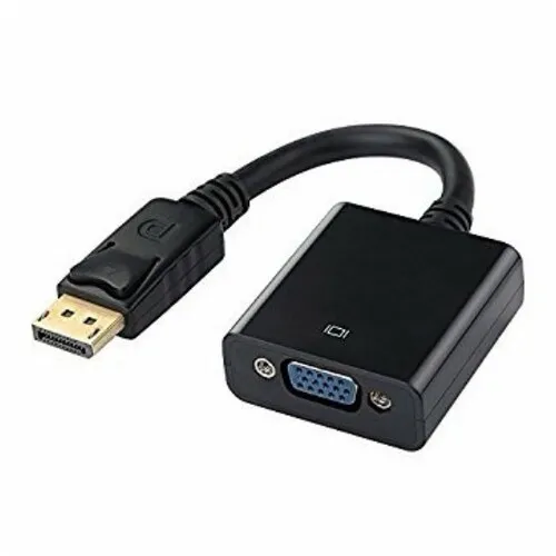 E-GREEN DisplayPort (M) - VGA D-sub (F) v2 crni