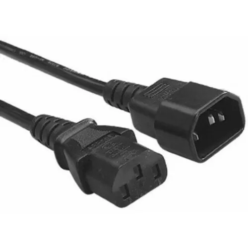 E-Green Kabl naponski C13 - C14 (UPS-PC) 3m Crni