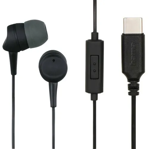HAMA SEA II USB-C slusalice+Mic za smartfon crna