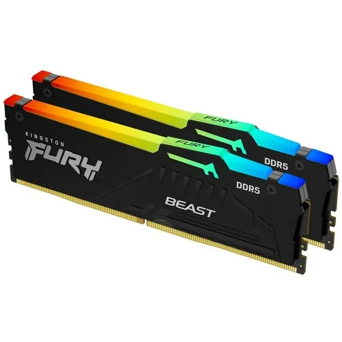 KINGSTON DIMM DDR5 64GB (2x32GB kit) 5600MT / s KF556C40BBAK2-64 Fury Beast RGB black