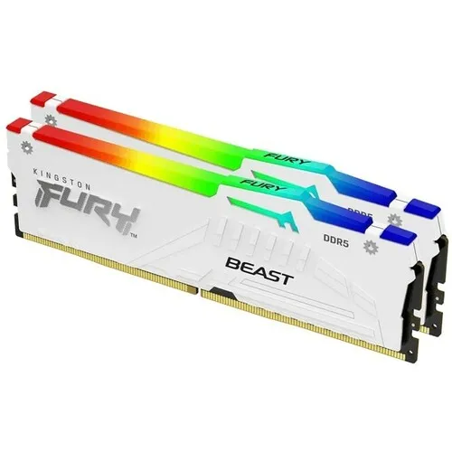 KINGSTON DIMM DDR5 64GB (2x32GB kit) 6000MT / s KF560C36BWEAK2-64 FURY Beast RGB White EXPO